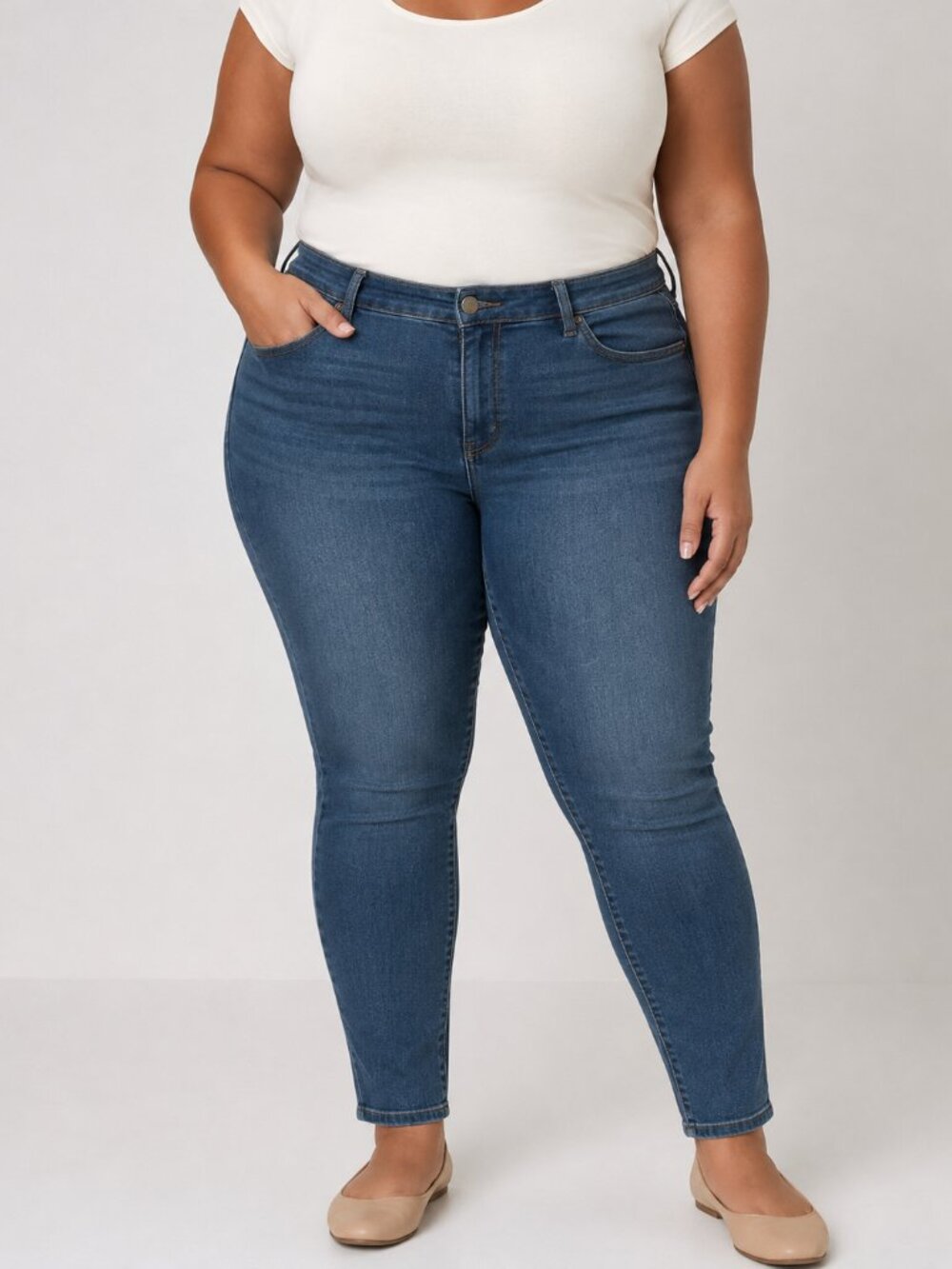 JAG Jeans Forever Stretch Fit Jeggings 2X/29 Crestoomere Blue Slim Skinny Stretc